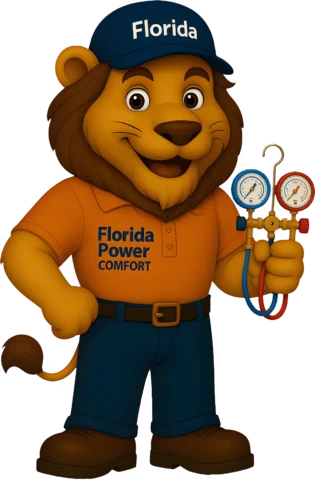 Florida Power Comfort lion mascot