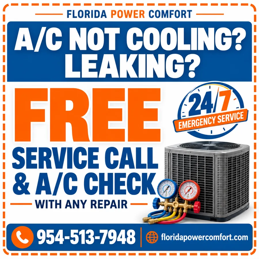 Coupon: Free service call and A/C check with any repair