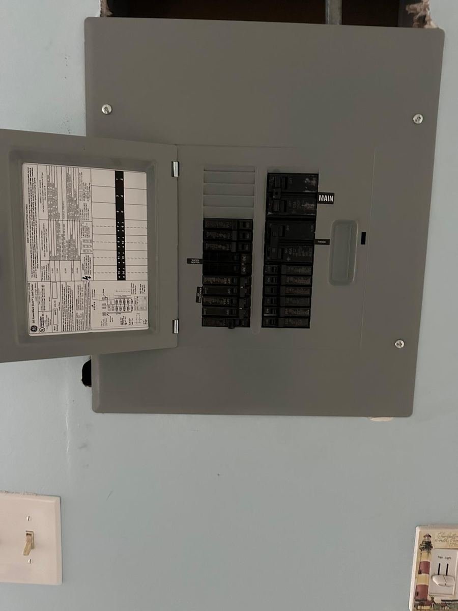 Newly installed and labeled electrical panel